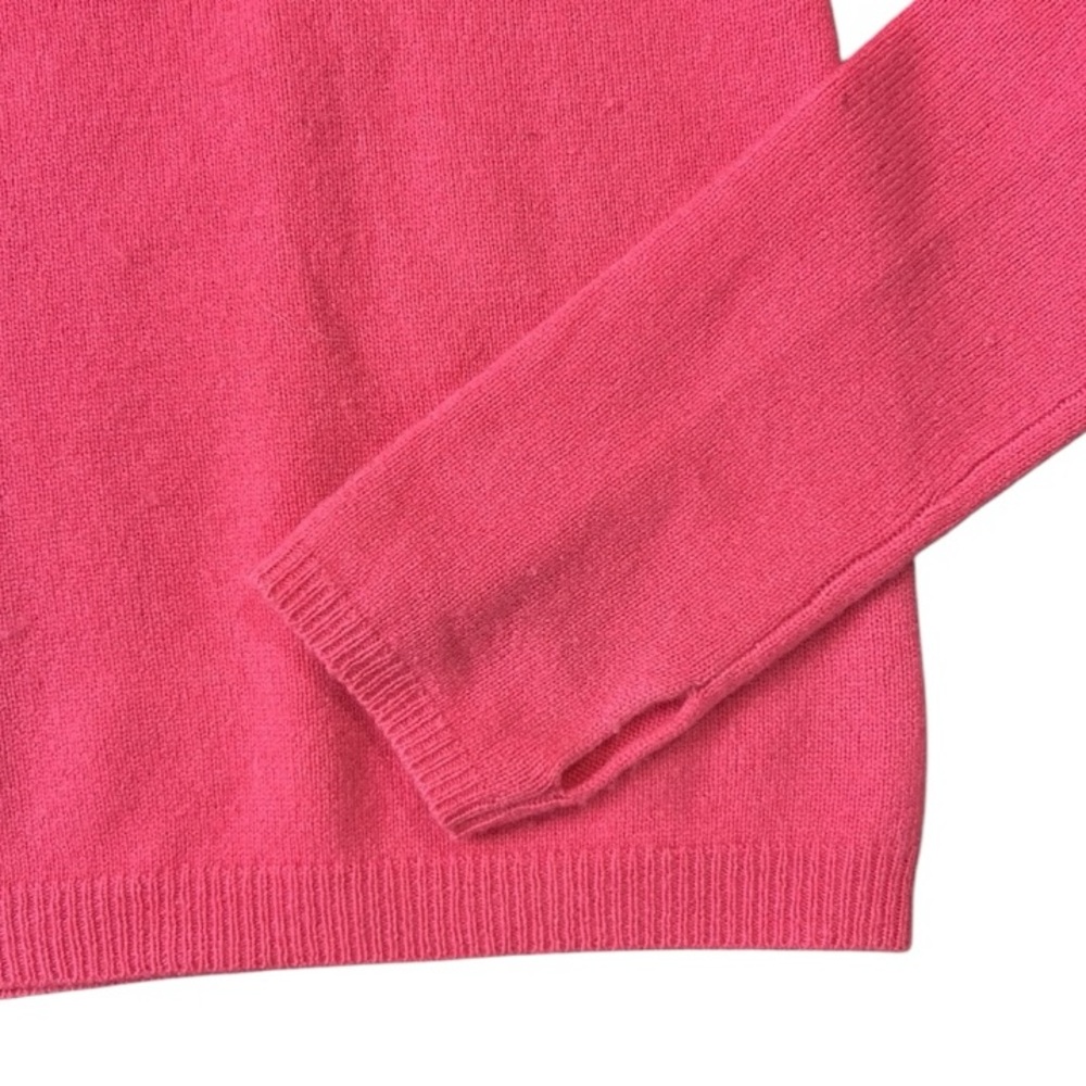 Marled Cashmere Cold Shoulder Long Sleeve Sweater Pink Thumbholes Size XS - Picture 8 of 9